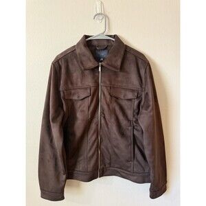 Marc Asher Men's Faux Suede  Trucker Jacket NWT - Size M [MSRP $119]